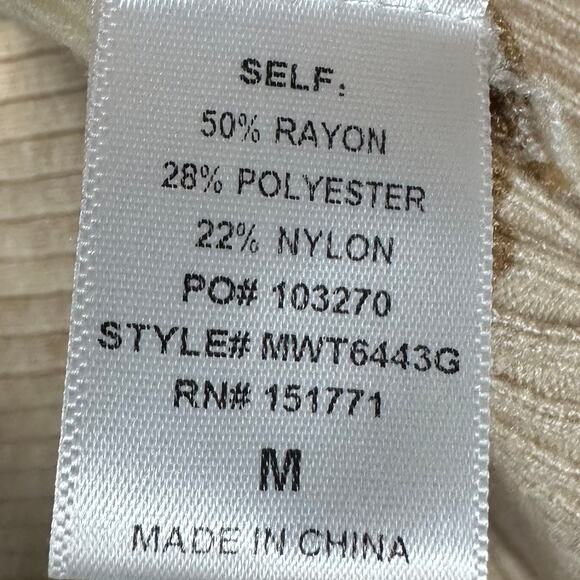 GILLI Medium Striped Sweater Wide Balloon Sleeve Slouchy Oversized Brown Cropped - Picture 7 of 9